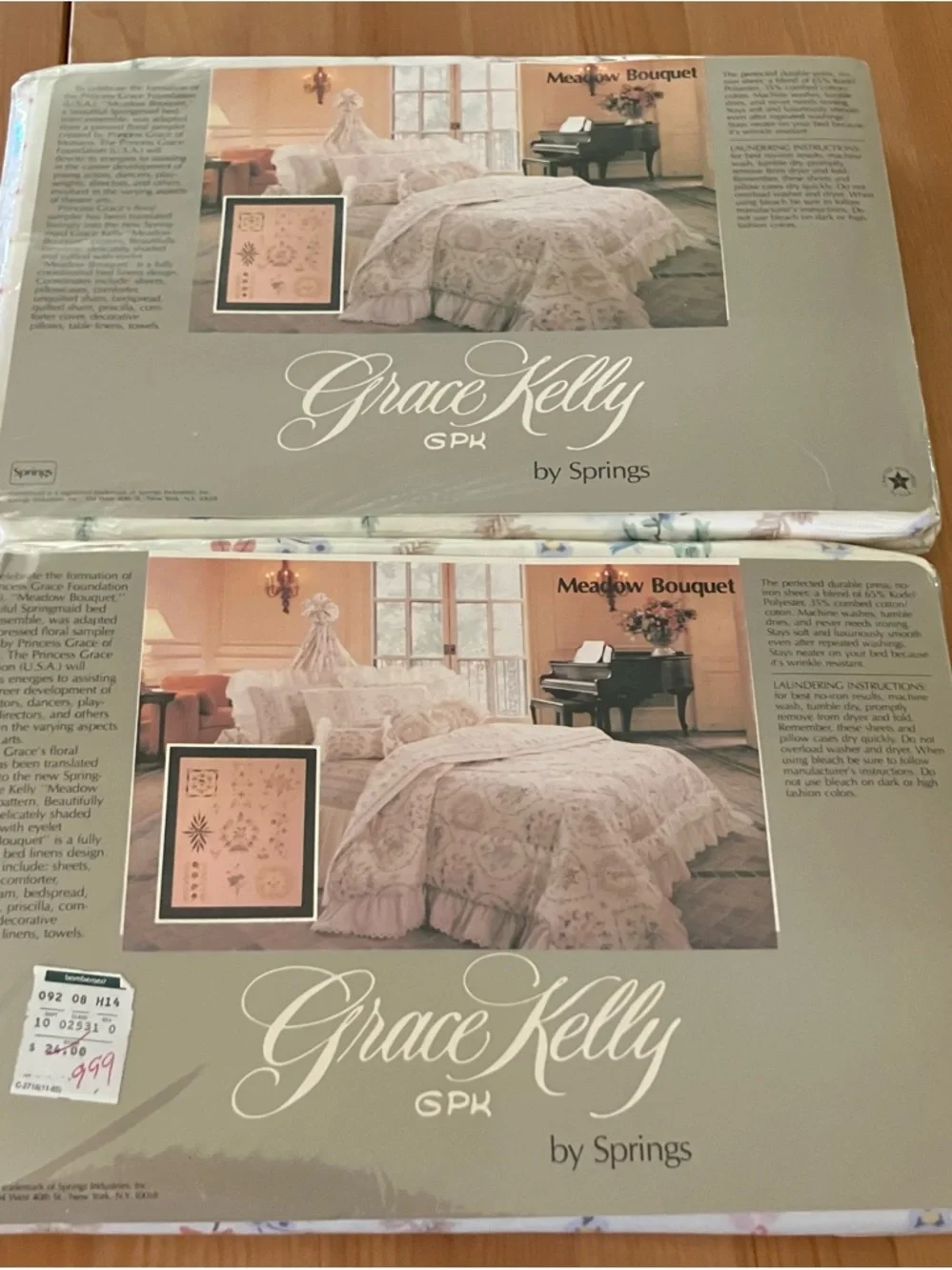 NEW Grace Kelly GPK Lot of 2 Queen Flat Sheets- Vintage No Iron Percale